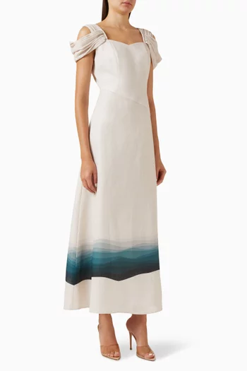Printed A-line Dress