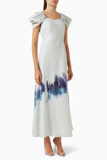 Printed A-line Dress