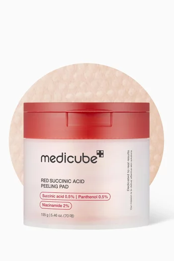 Red Succinic Acid Panthenol Facial Peeling Pads, 70 pads