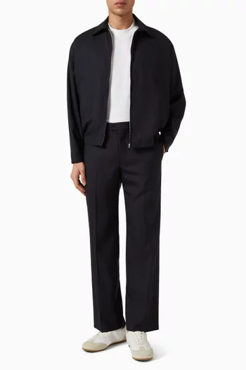 Shadow Stripe Blouson Jacket in Wool