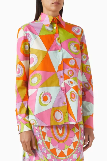 Occhi Print Shirt in Cotton