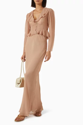 Baroque Top in Silk-chiffon