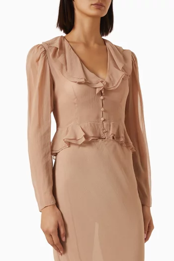 Baroque Top in Silk-chiffon