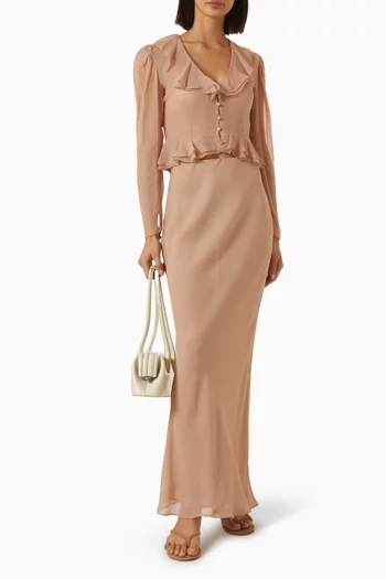 Baroque Skirt in Silk-chiffon