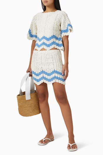 Moonstone Crochet Top in Knit
