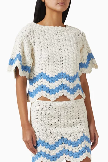 Moonstone Crochet Top in Knit