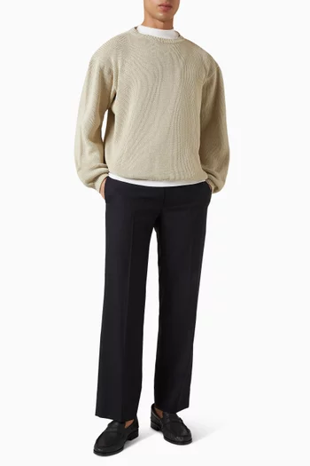 Hand Frame Pullover Sweater in  Cotton & Washi