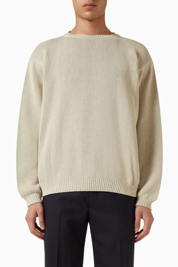 Hand Frame Pullover Sweater in  Cotton & Washi