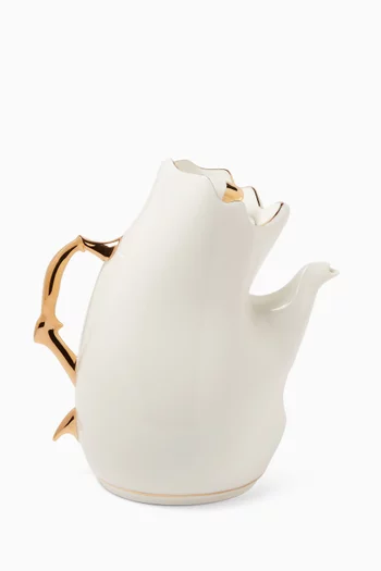 Meltdown Teapot in Porcelain & Gold