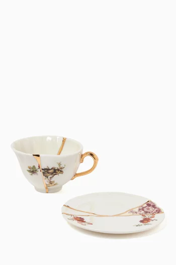 Kintsugi Tea Set in Porcelain & Gold