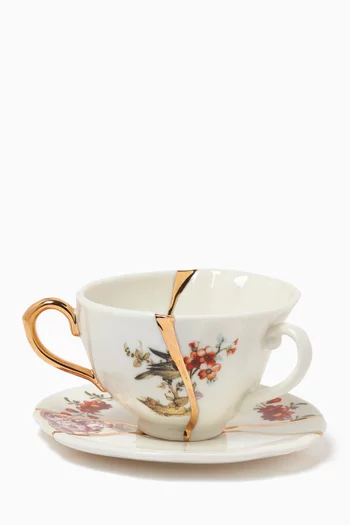 Kintsugi Tea Set in Porcelain & Gold