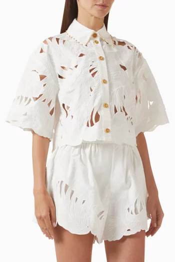 Mahon Embroidered Crop Shirt
