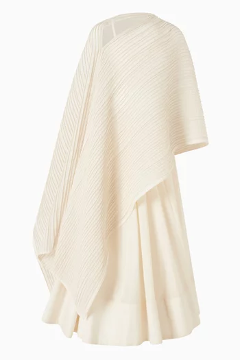 Cowl-neck Flared Dress