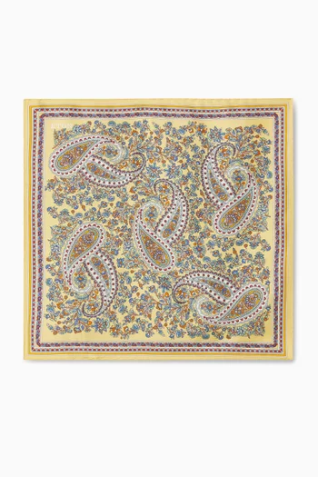 Paisley-print Pocket Square in Silk