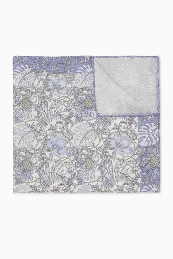 Tropical Oxford Pocket Square in Silk