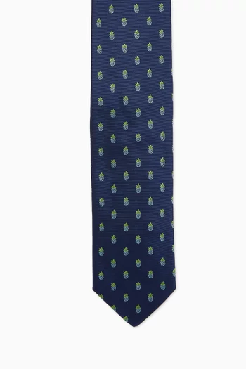 Pineapple Tie in Woven Silk