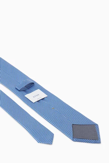 Micro Tie in Woven Silk