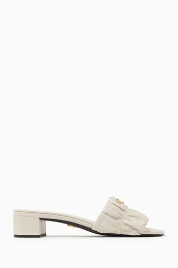 Matelassé 35 Slide Sandals in Nappa Leather