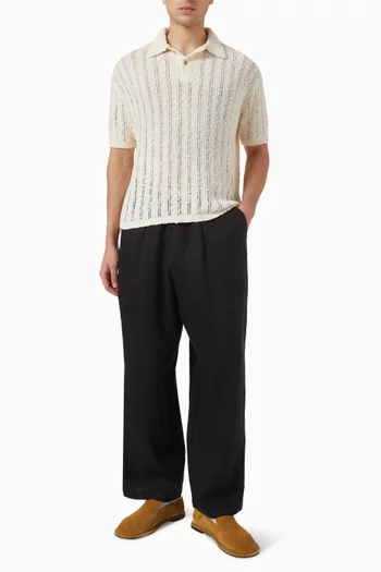 Pointelle Polo T-shirt in Knit
