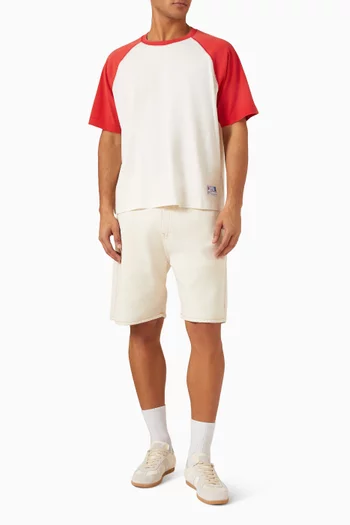 Raglan Athletic Patch T-shirt in Cotton