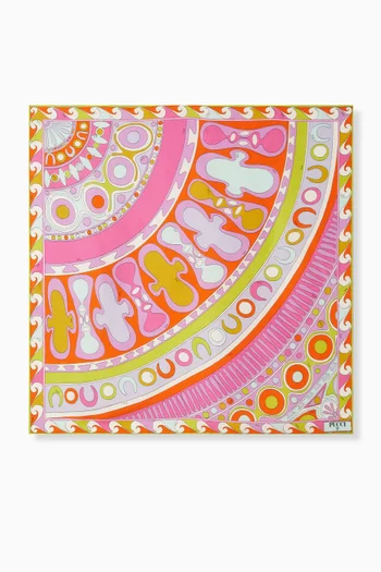 Printed Scarf in Silk Twill