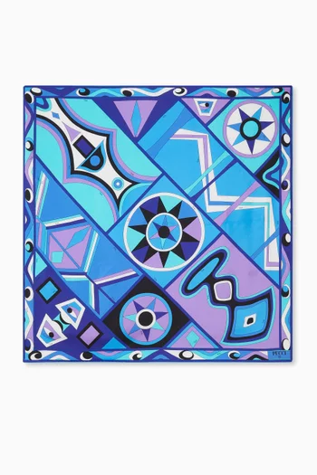 Printed Scarf in Silk Twill