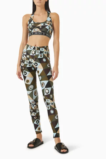 Occhi-print Crop Top