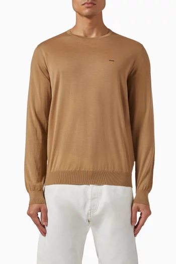 Crewneck Sweater in Superfine Wool