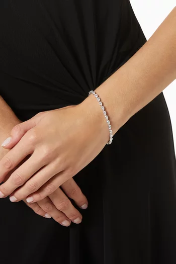 7ct Pear Diamond Tennis Bracelet in 18kt White Gold