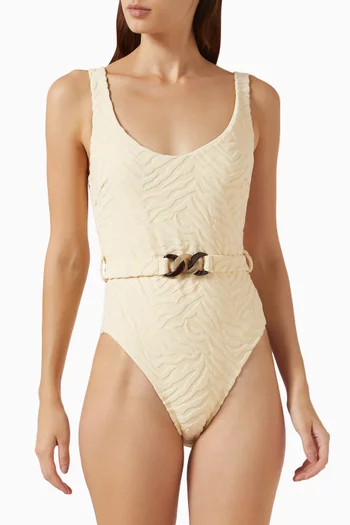 Indra Textured Scoop One-piece Swimsuit