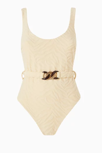 Indra Textured Scoop One-piece Swimsuit