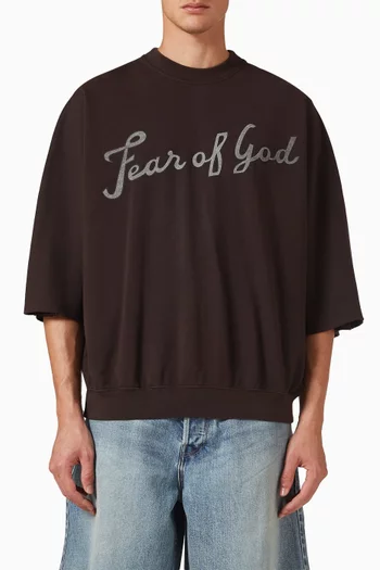 43 Cut-sleeve Sweatshirt in Cotton-terry