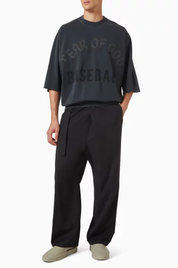 Baseball Cut-sleeve Sweatshirt in Cotton-terry