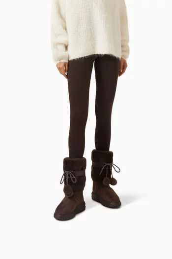 Cobi Shearling-trim Boots in Suede