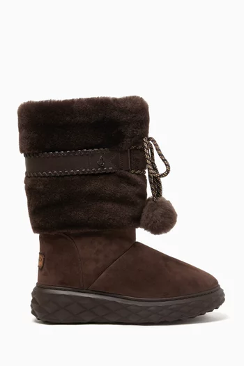 Cobi Shearling-trim Boots in Suede