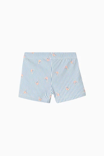 Stripes & Crabs UV Swim Shorts in Recycled Nylon