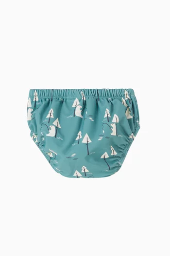 Stripes & Crabs UV Diaper Pants