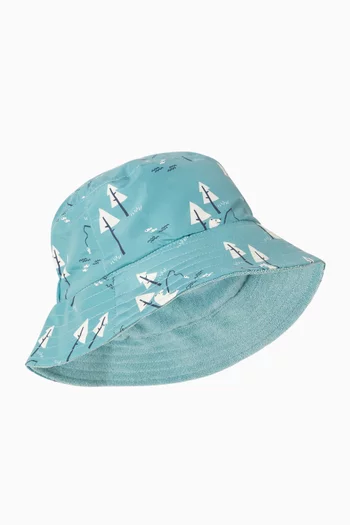 Printed UV Bucket Hat in Nylon
