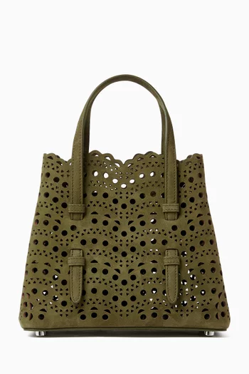 Mina 20 Tote Bag in Perforated Nubuck Leather