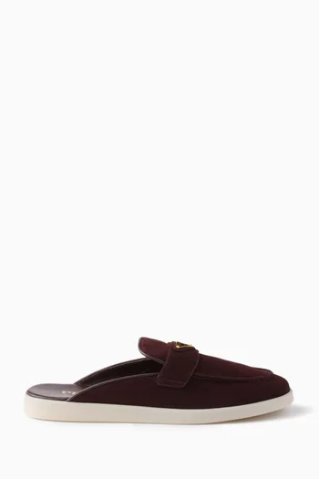 Logo Mule Sandals in Nubuck