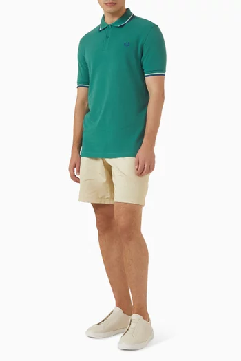 Twin Tipped Logo Polo Shirt in Cotton-piqué