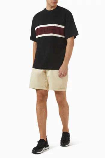 Embroidered Panel T-shirt in Cotton