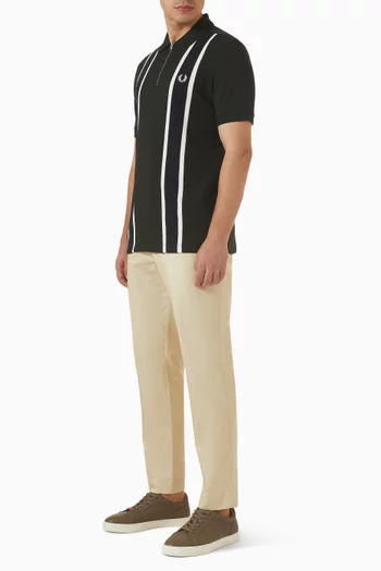 Tramline Polo Shirt in Cotton-piqué