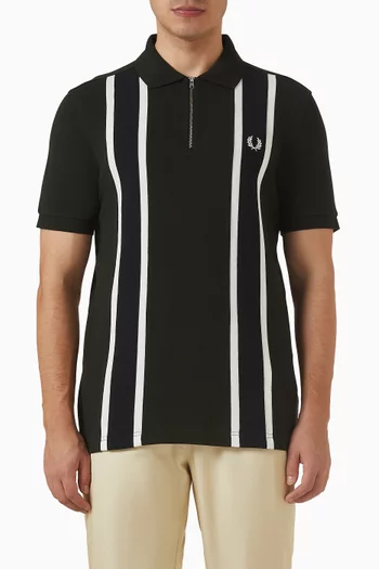 Tramline Polo Shirt in Cotton-piqué