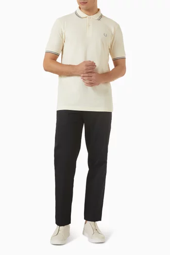 Twin Tipped Logo Polo Shirt in Cotton-piqué