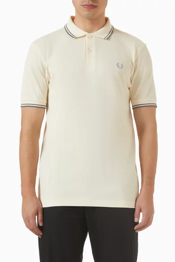 Twin Tipped Logo Polo Shirt in Cotton-piqué