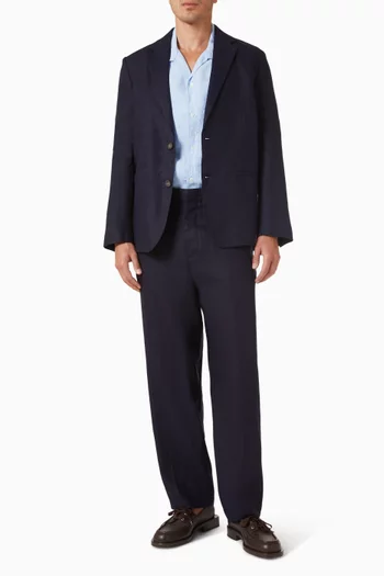 Relaxed-fit Tapered Pants in Linen
