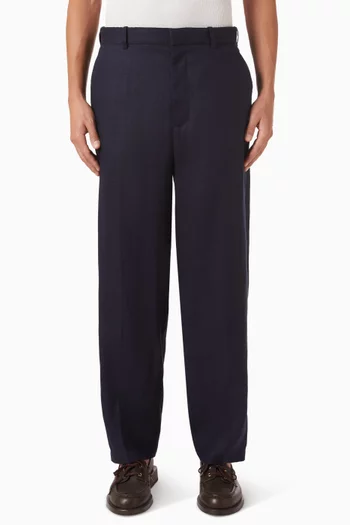 Relaxed-fit Tapered Pants in Linen