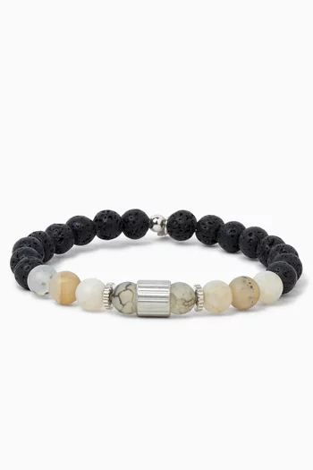 Rigato Lava Beaded Bracelet