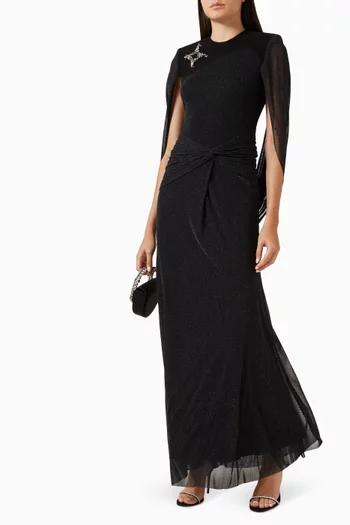 Sitar Drape Cape Dress
